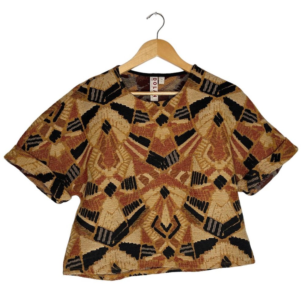Anthropologie Dolan Left Coast Seraphina Textured Short Sleeve Blouse sz Small